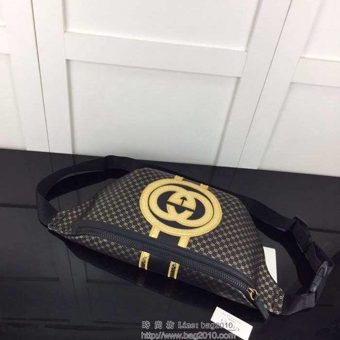 GUCCI古馳 新款 專櫃品質 原單 536416 克色配蛇皮絲印 休閒百搭款 腰包HY1386